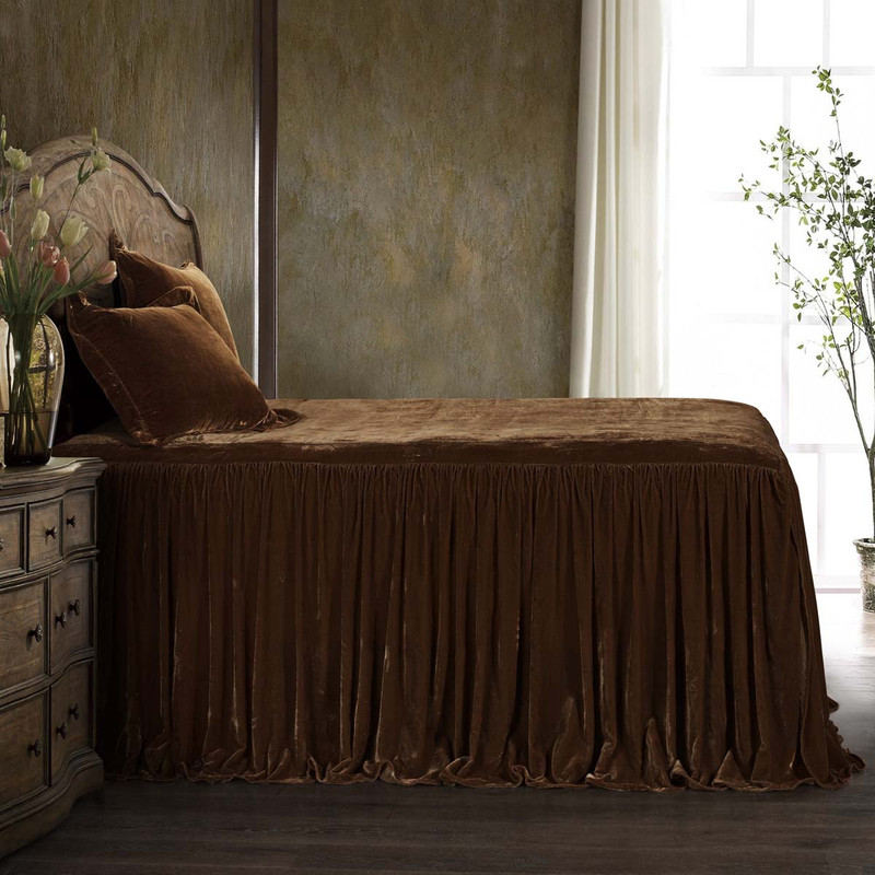 Copper Luxe Velvet Bed Set - Queen