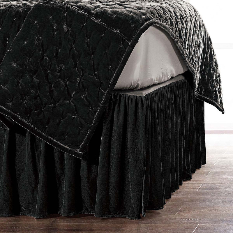 Midnight Velvet Bedskirt - King