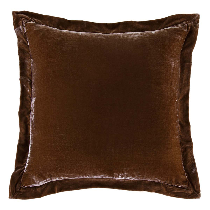 Copper Luxe Velvet Flanged Square Euro Sham