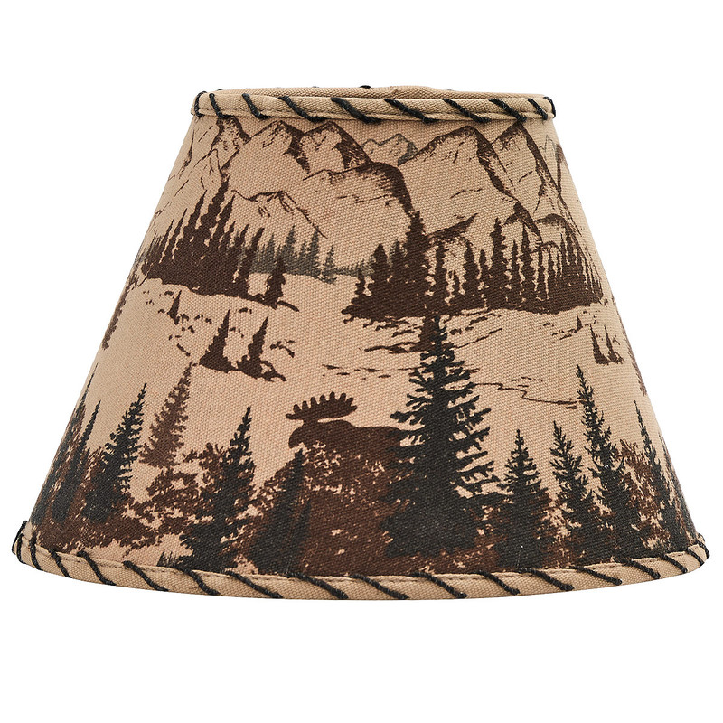Mountainside Moose Lampshade - 12 Inch