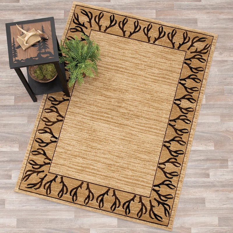 Antler Border Rug - 8 x 10