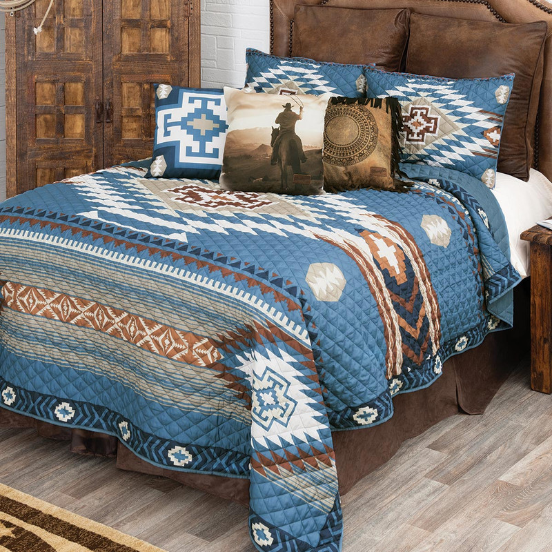 Blue Canyon Quilt Bed Set - King
