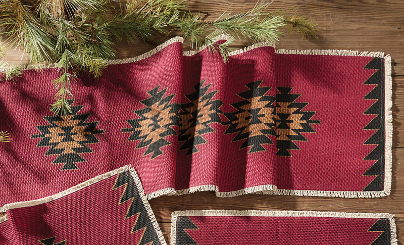 Red Sunrise Southwest Table Runner - 54 Inch