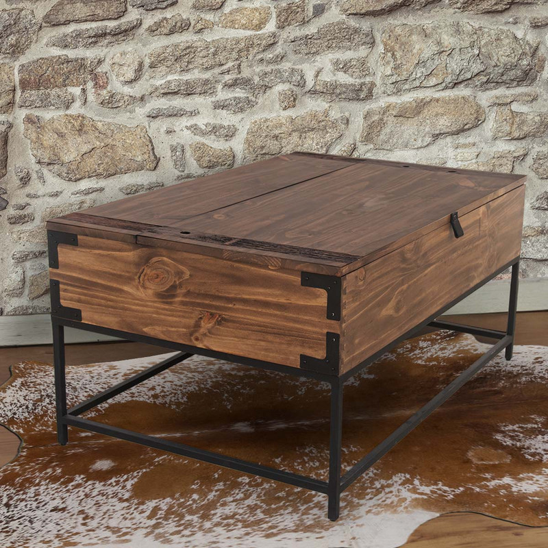 Lakeshore Walnut Trunk Style Coffee Table