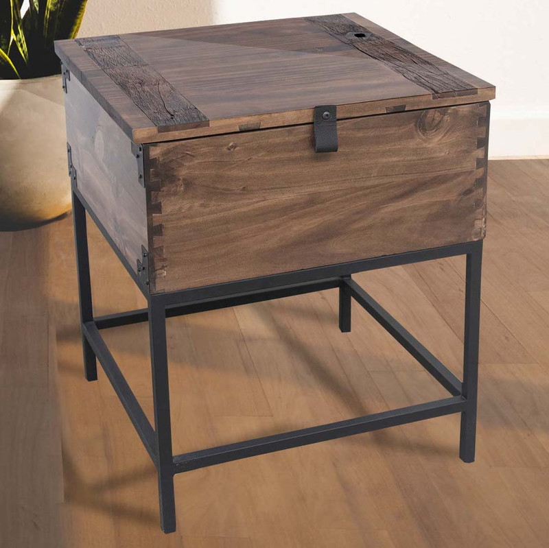 Lakeshore Walnut Trunk Style End Table