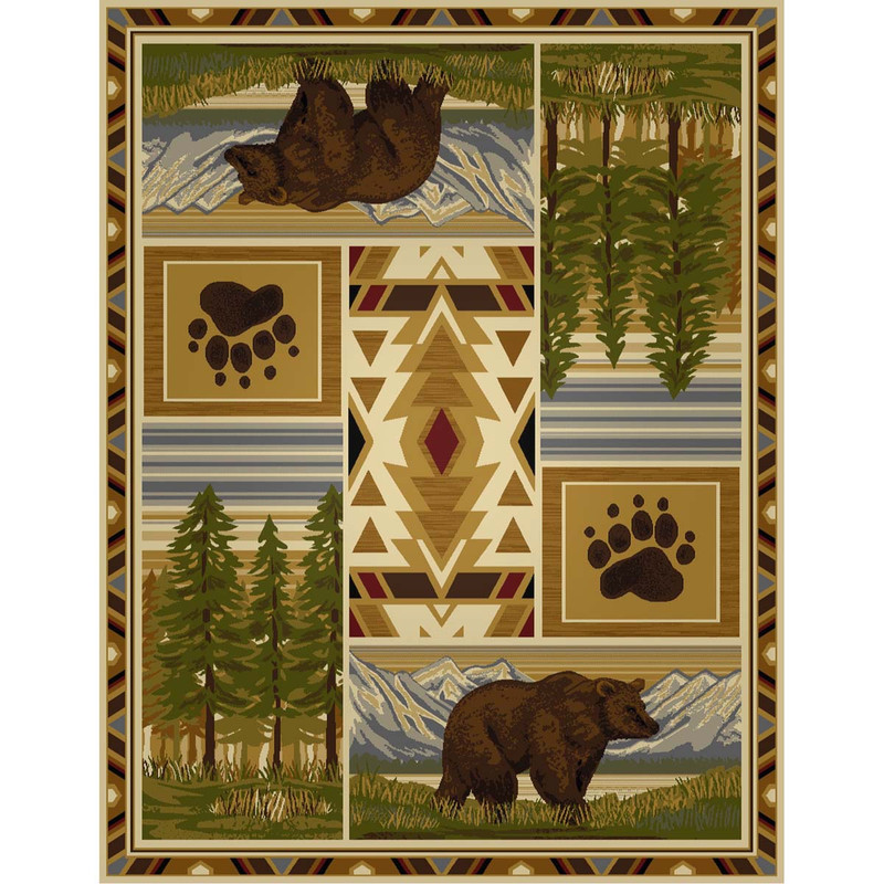 Bear & Pine Wilderness Rug - 8 x 10