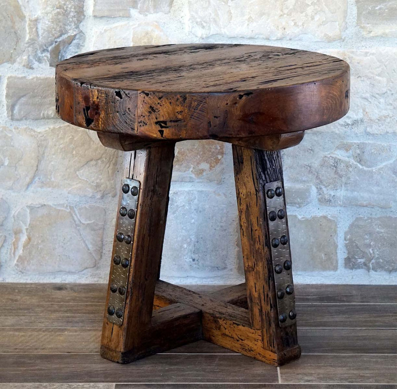 Prairie Ironwood Round End Table