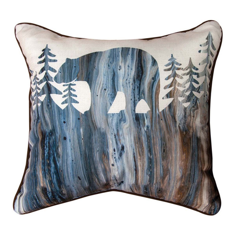 Wilderness Harmony Decorative Pillow - Bear