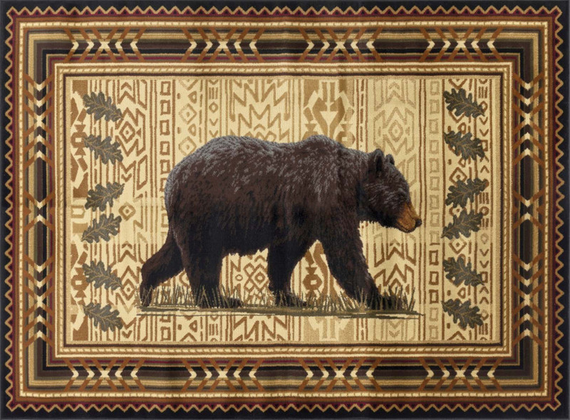 Walking Solo Bear Rug - 5 x 7