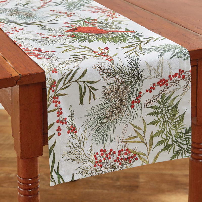 Red Bird Table Runner - 36 Inch