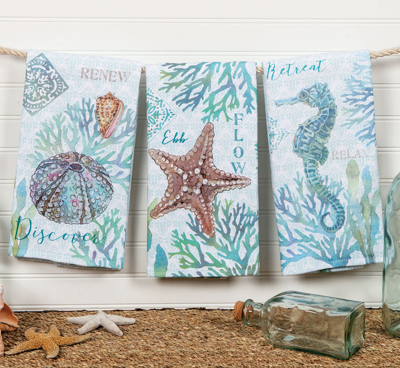 Sea Inspiration Terry Towels - Set of 6 - CLEARANCE