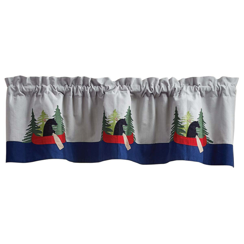 Rustic Wilderness Canoe Valance