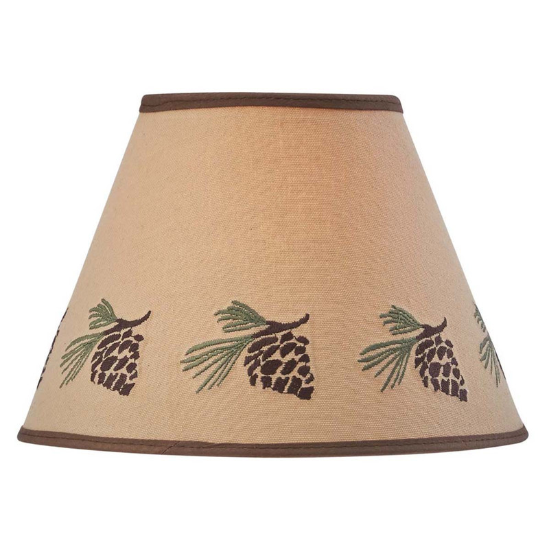 Pinecone Stitched Lampshade - 10 Inch