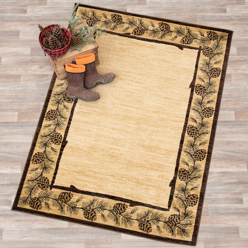 Pine Bough Frame Rug - 2 x 8