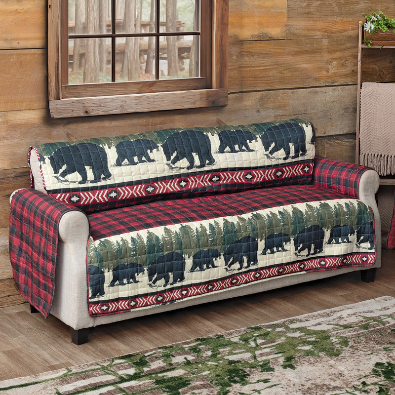 Arrowhead Plaid Bear Sofa Cover