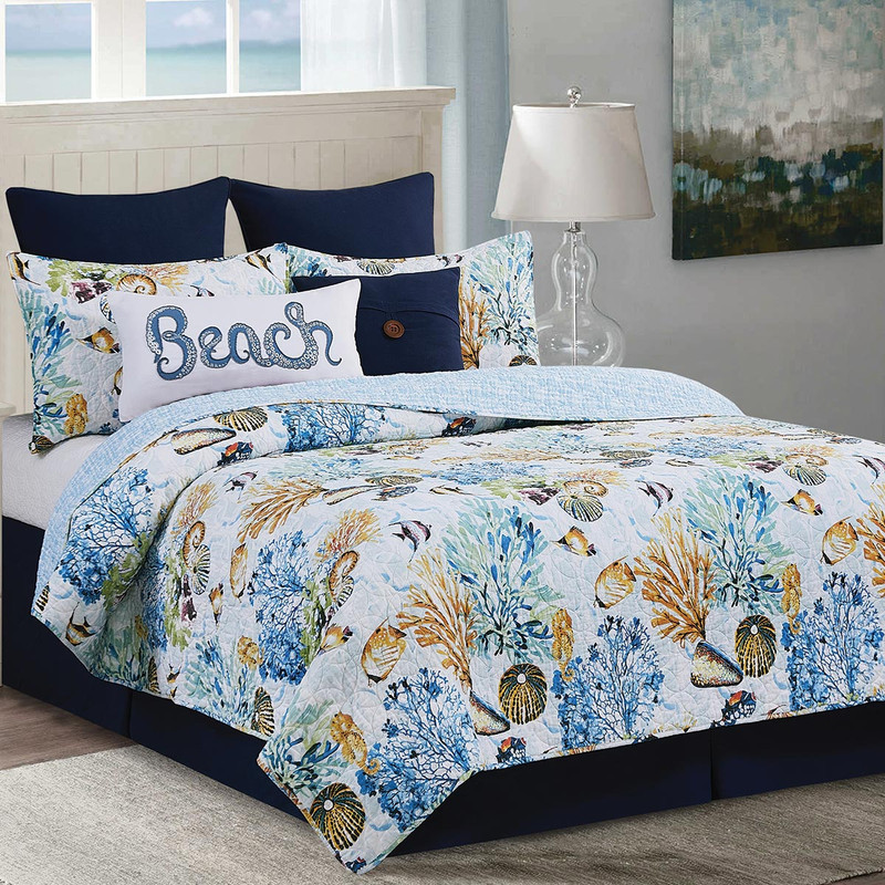 Tropical Reef Quilt Bed Set - Twin - OVERSTOCK