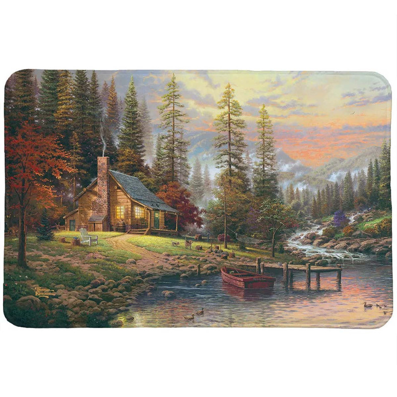 Thomas Kinkade A Peaceful Retreat Memory Foam Rug