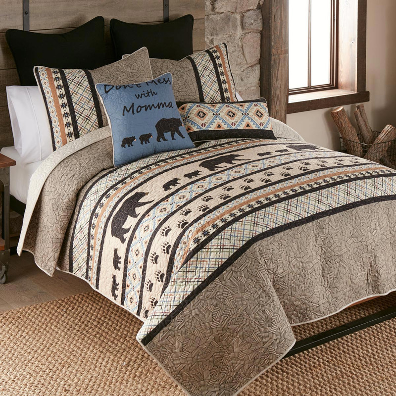 Bear Crossing Quilt Bed Set - King