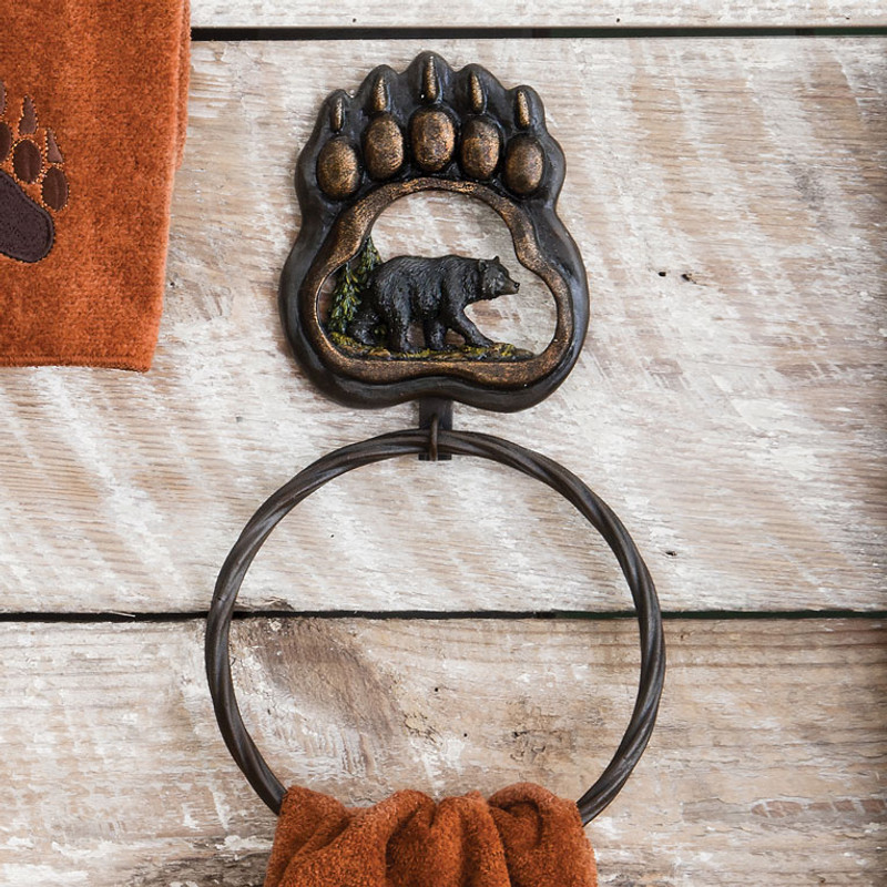 Bear Paw Wilderness Towel Ring