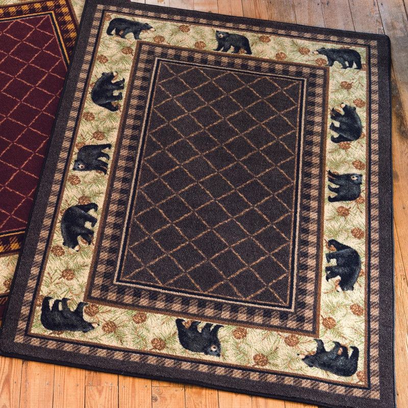 Bear Retreat Brown Rug - 8 x 11