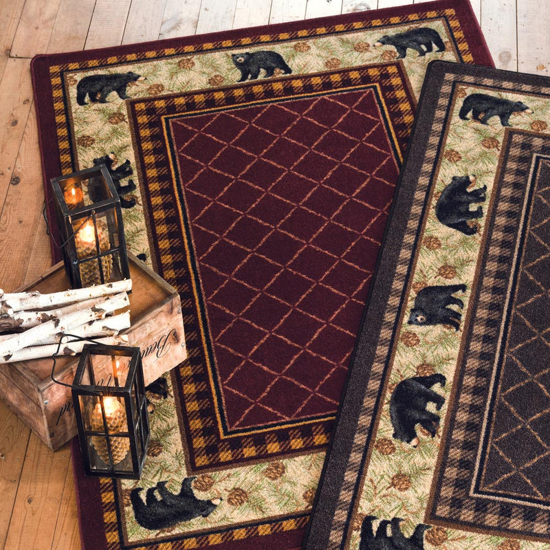 Bear Retreat Rust Rug - 4 x 5