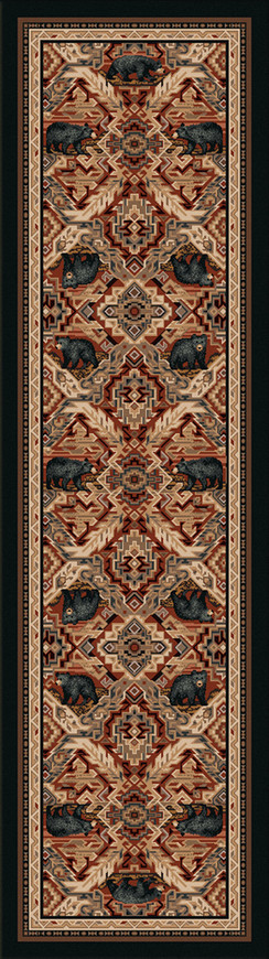 Black Bear Manor Rug - 2 x 8