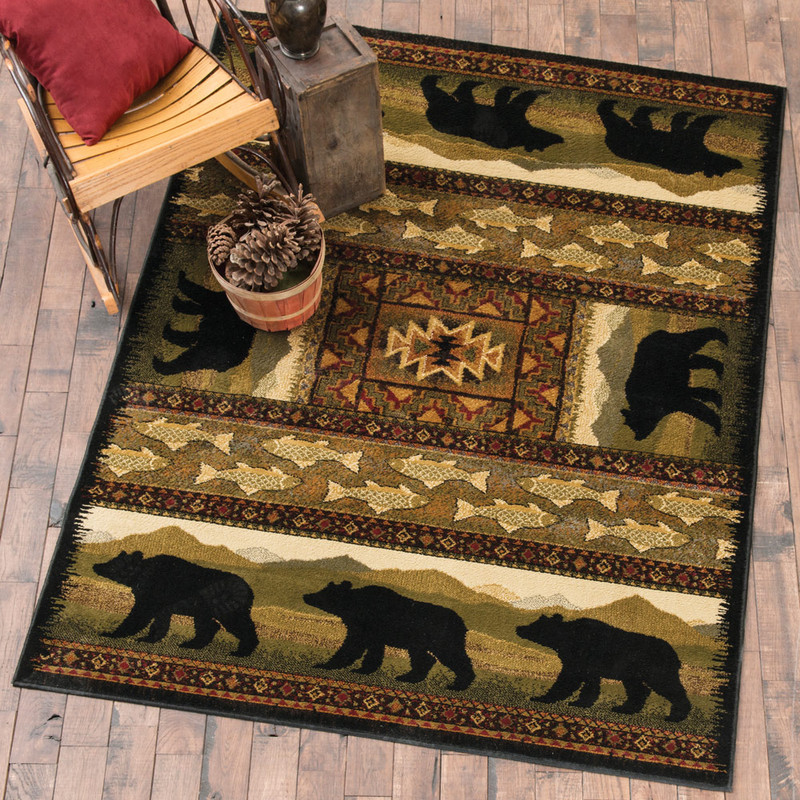 Black Bear River Rug - 5 x 8 - OUT OF STOCK UNTIL 09/04/2024