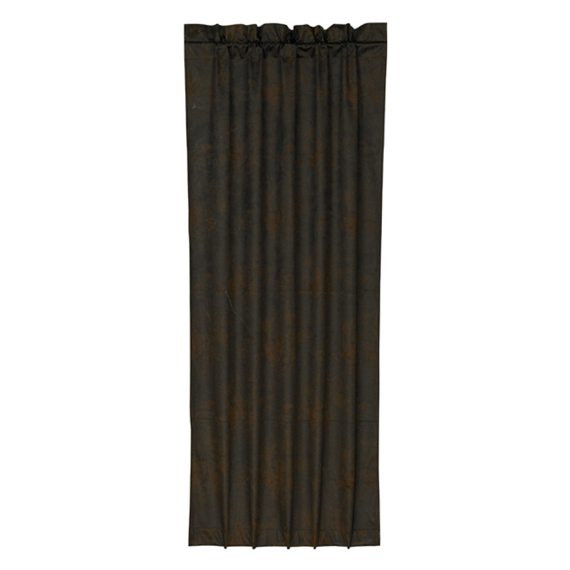 Chocolate Faux Leather Curtain