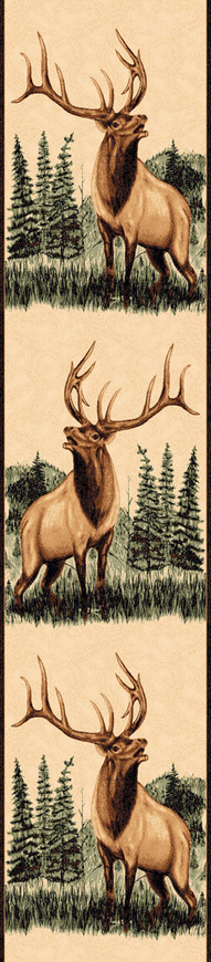 Bugling Elk Rug - 2 x 7