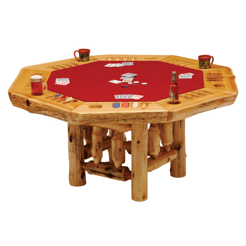 Cedar Poker Table w/Log Base