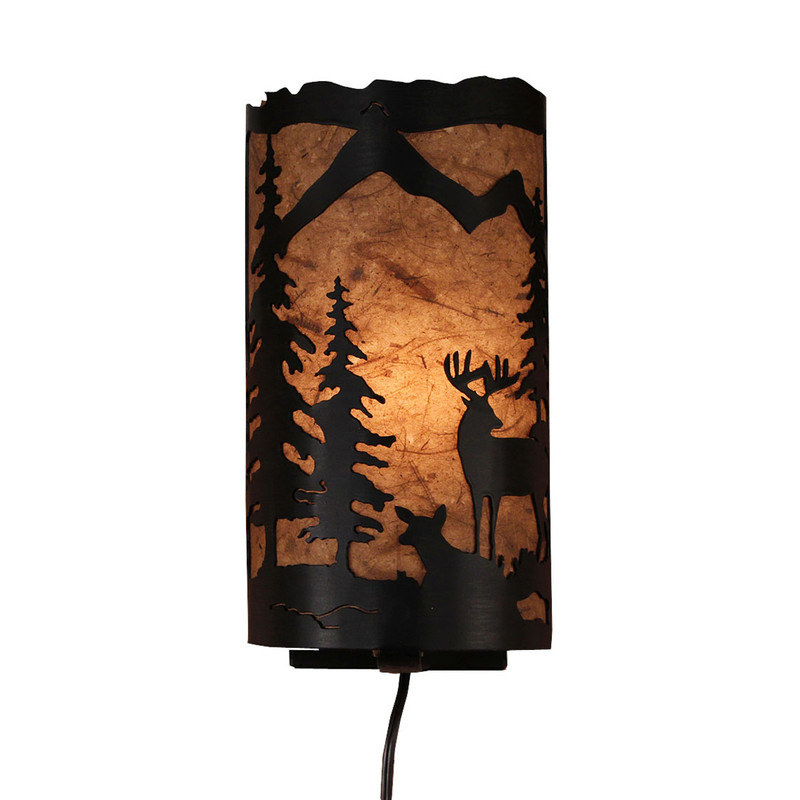 Deer Scene Panel Sconce