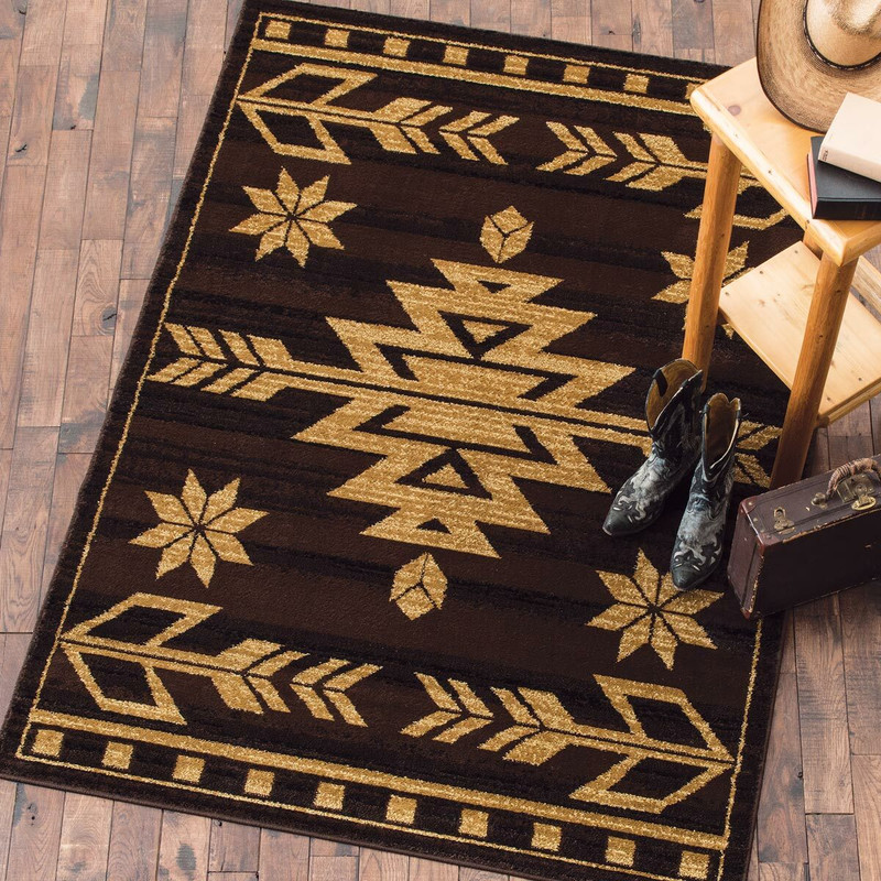 Desert Arrow Brown Rug - 5 x 7