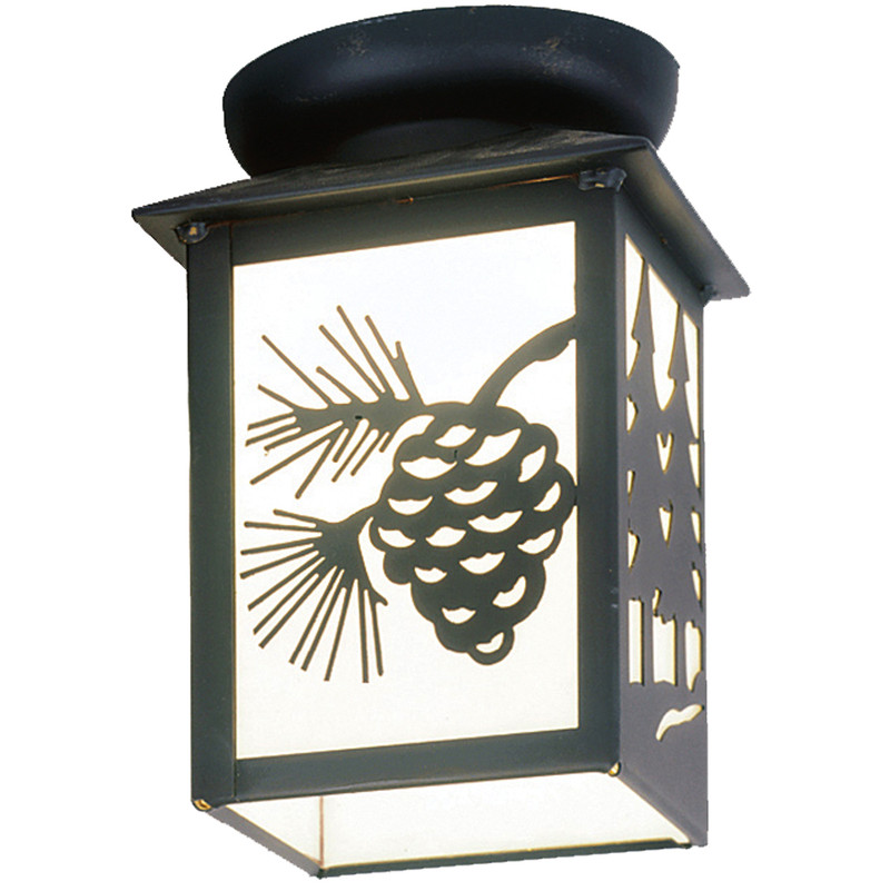 Dual Pines Small Porch Light - Black