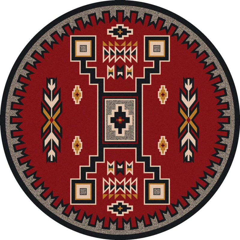 Firestorm Southwestern Rug - 8 Ft. Round