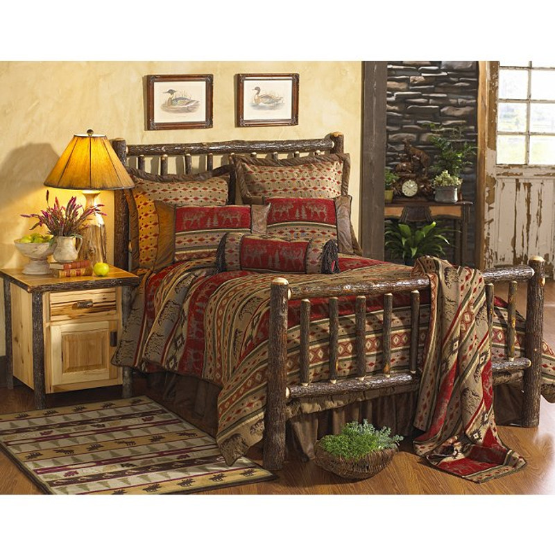 Hickory Traditional Log Bed - Twin