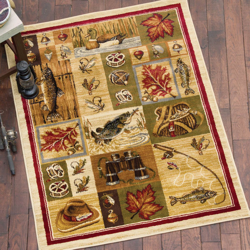 Fly Fishing Time Rug - 8 x 10