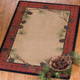Wildlife Rugs: 5 x 8 Delicate Pines Rug | Black Forest Decor