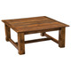 Rustic Coffee Tables: 42 x 42 Barnwood Square Open Coffee Table | Black ...