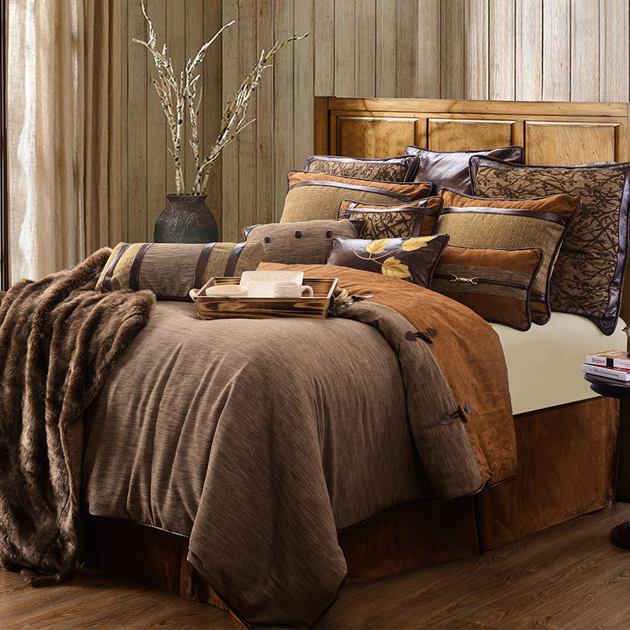 Rustic Bedding Sets: King Size Highland Lodge 5 Piece Comforter Set ...