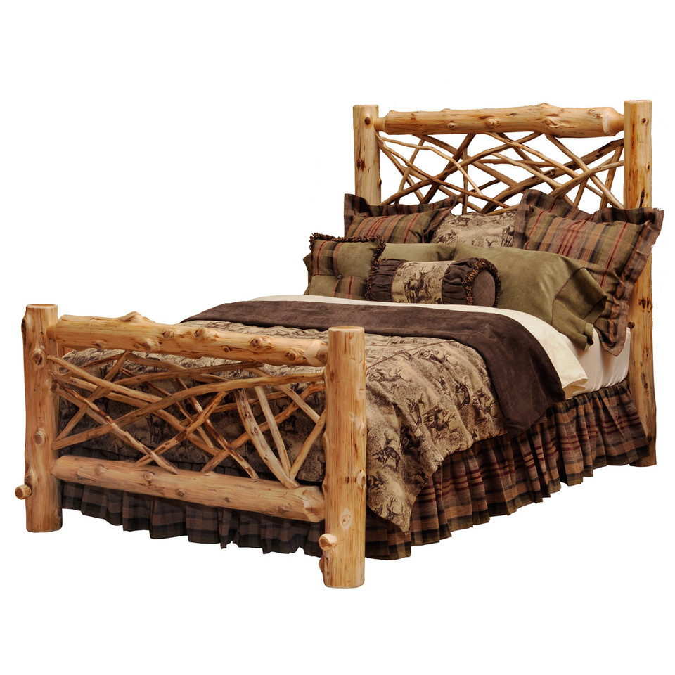 Log Beds King Size Twig Log Bed Black Forest Decor