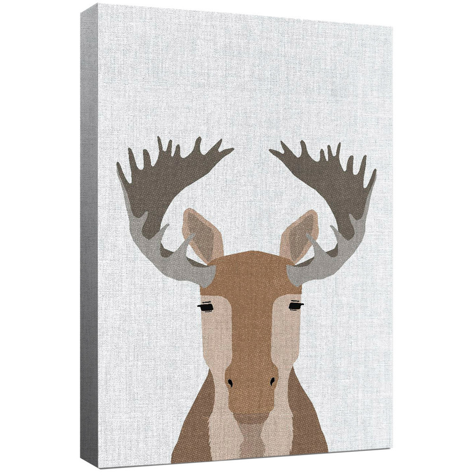 Old Moose Canvas Wall Art Black Forest Decor