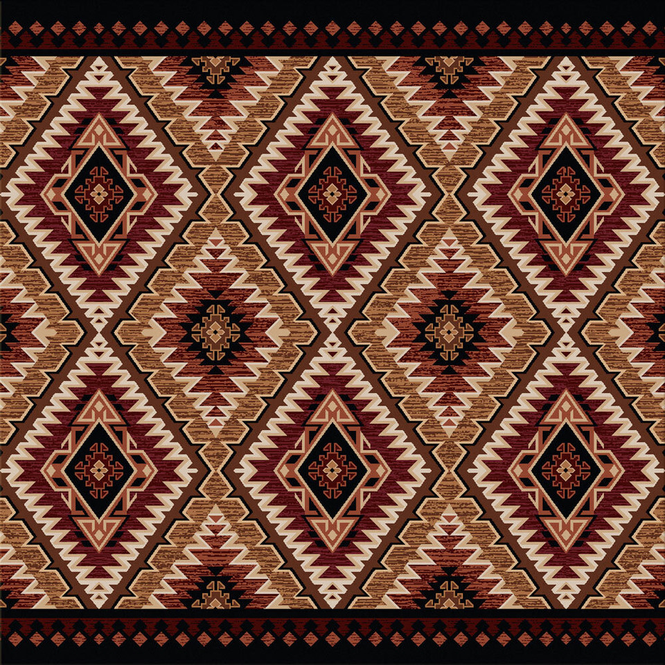 Rustic Traditions Rug - 8 Ft. Square | Black Forest Decor