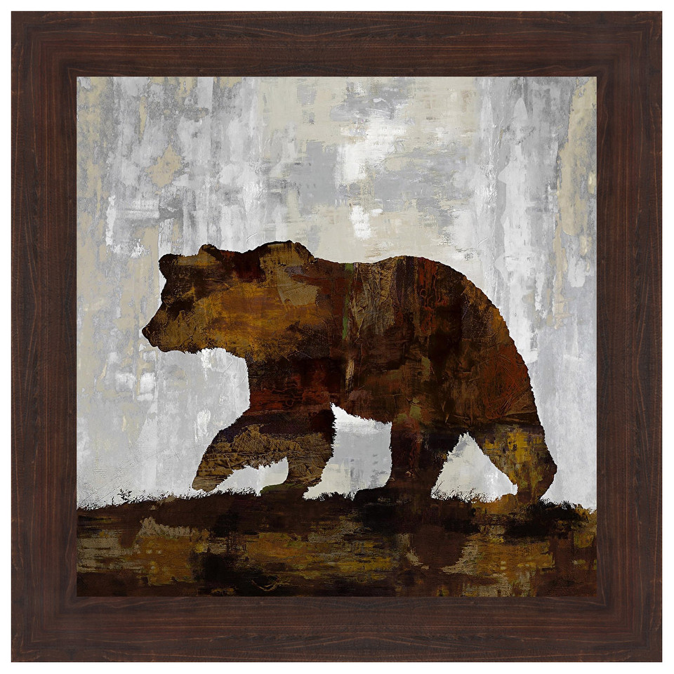 Bear Silhouette Framed Print | Black Forest Decor