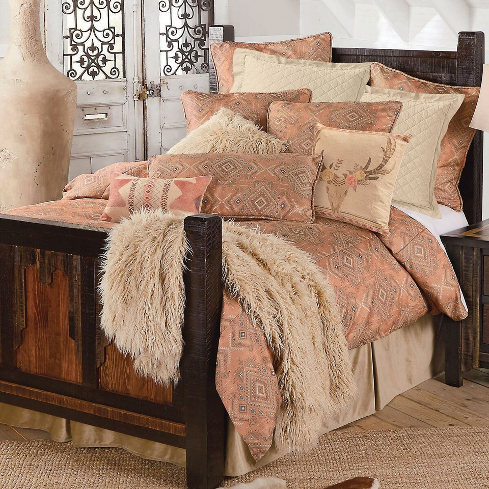 Rustic Bedding Sets: Queen Size Desert Rose Bed Set | Black Forest Decor