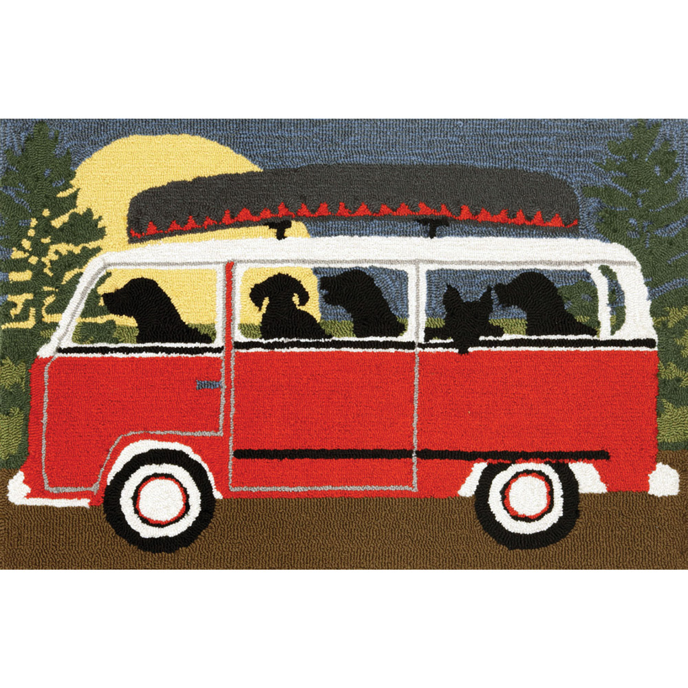 Canine Camping Rug - 2 x 3 - Red, Black Forest Decor