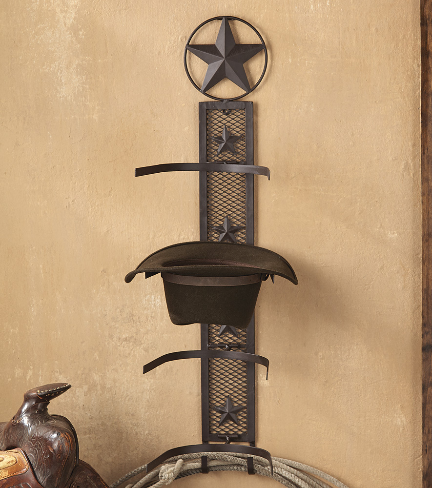Lone Star Cowboy Hat Rack - 11W x 9D x 34 1/4H from Black Forest Decor
