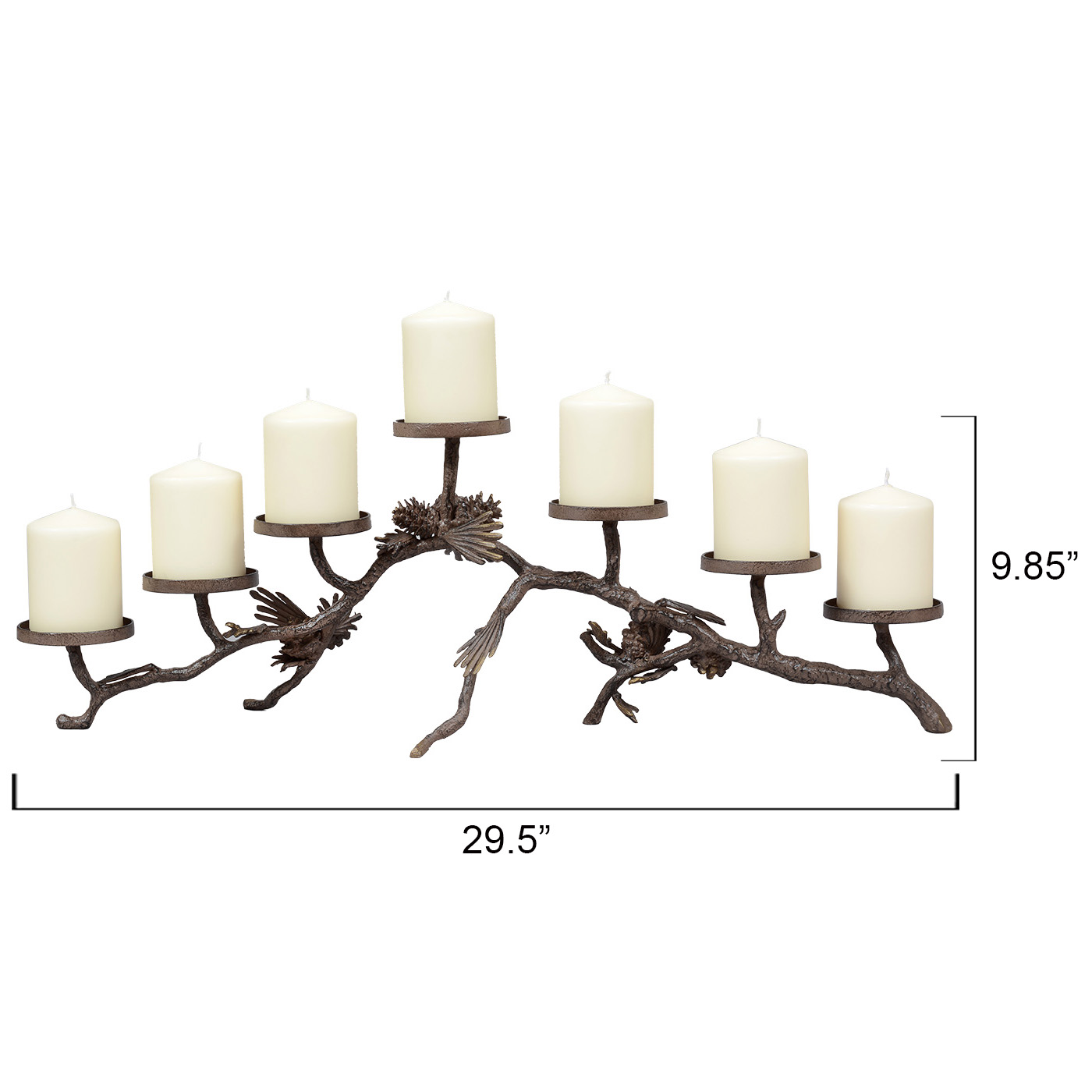 Metal Pinecone Candleholder, Tall