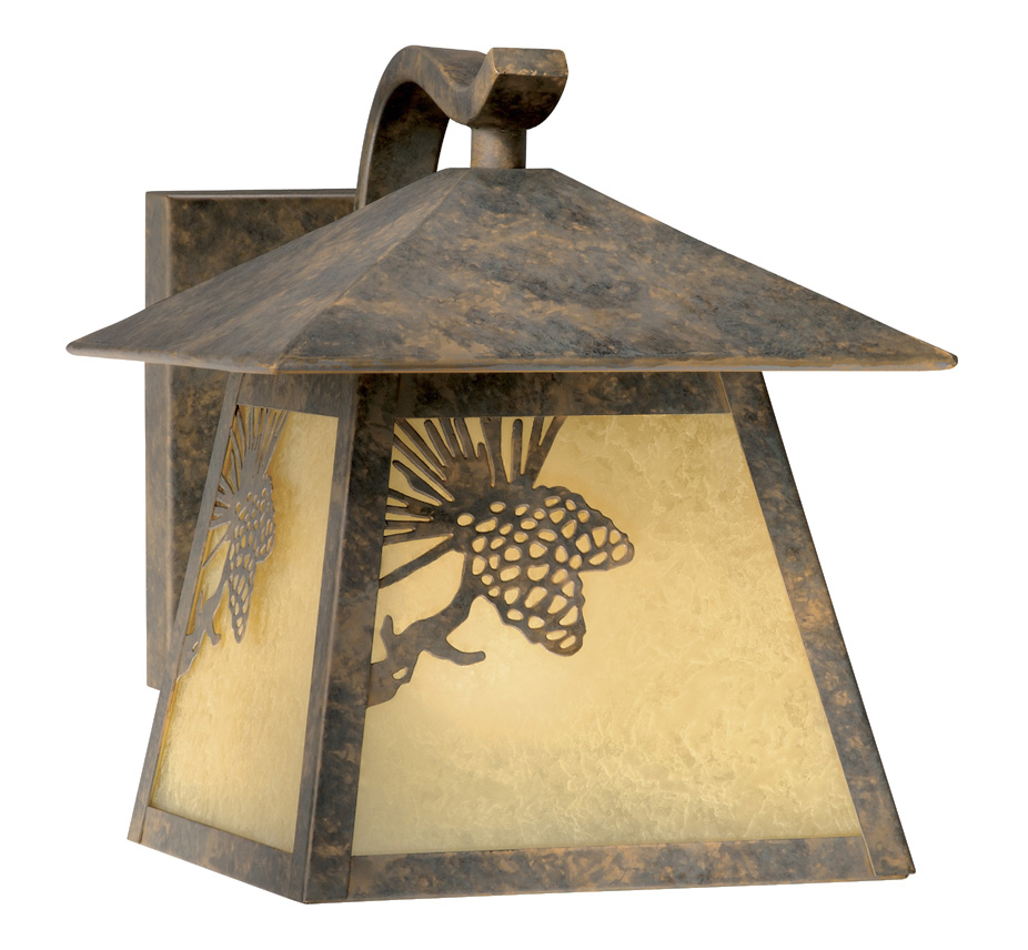 Small Rustic Lantern Wall Sconce