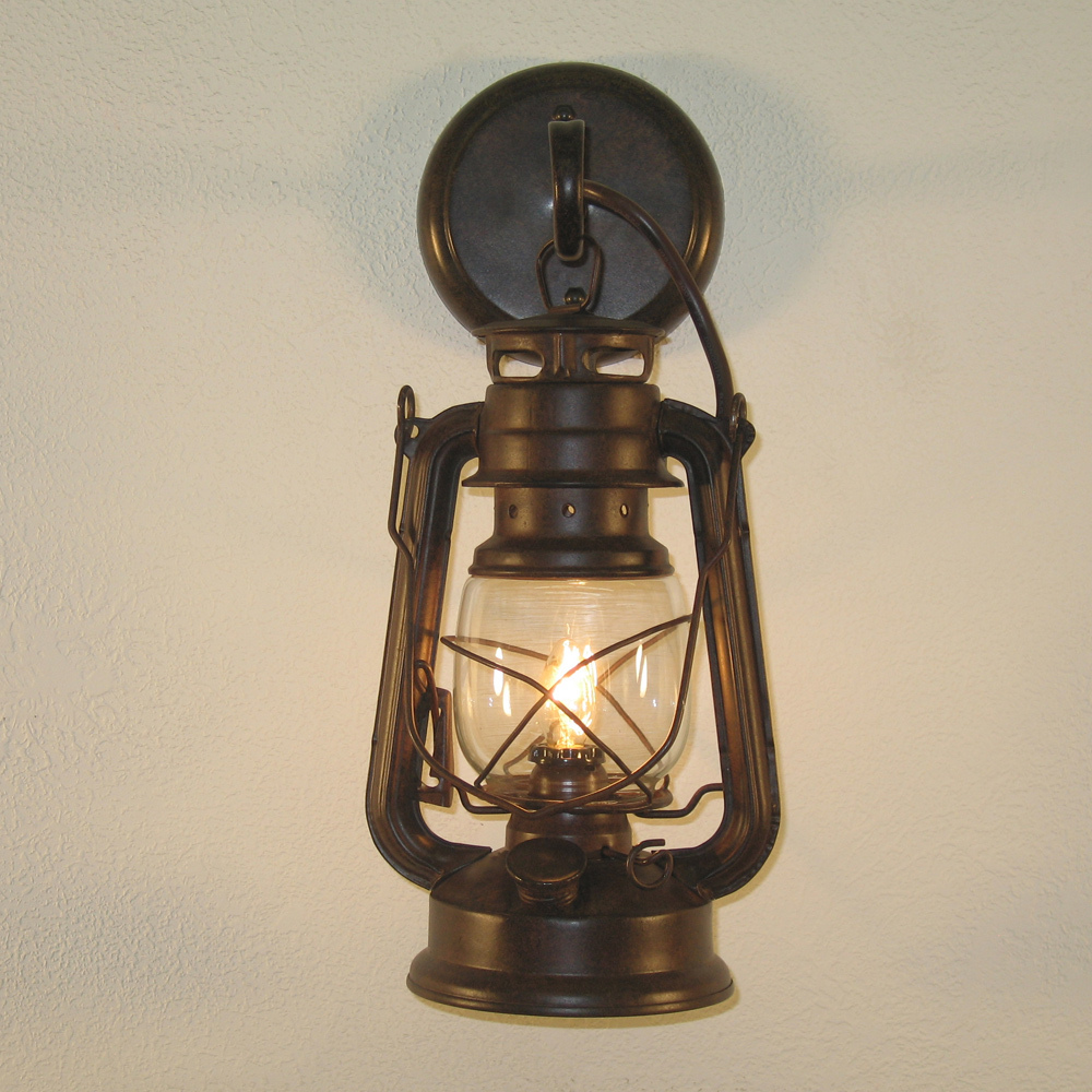 rustic lantern sconce