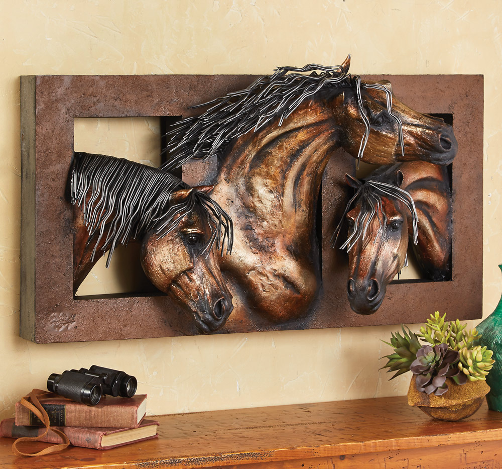 Sweet Freedom 3-D Horse Wall Sculpture